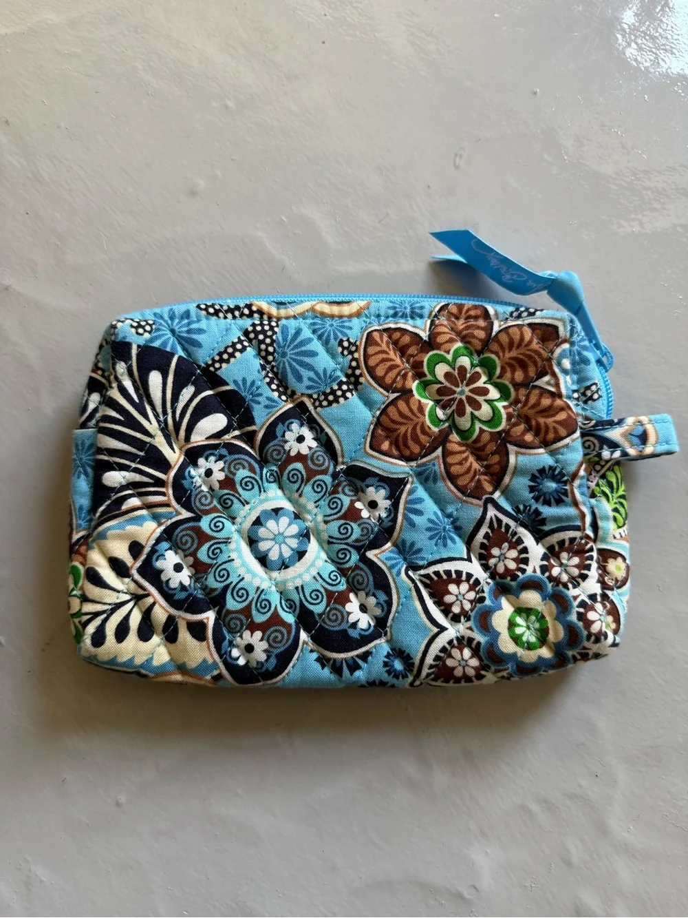 Vera Bradley Small Cosmetic Bag in Bali Blue